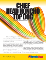 Marketing Campaign Collateral: Chief, Head Honcho and Top Dog