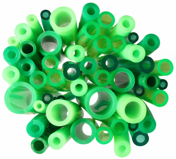 5 ft Firm Bendable Welding Polyurethane Opaque Green Metric Tubing for Air and Water Applications Outer Diameter 6 mm Inner Diameter 4 mm 