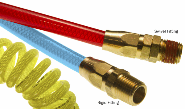 Spiral Hose Pun with Anti-Kink Coil 360 ° Rotatable with couplings NW 7,2 Set 