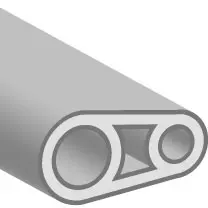 Lt. Gray Handpiece Tubing 2-Hole Asepsis PUR, 2A-041-14