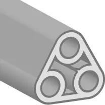 Lt. Gray Syringe Tubing 3-Hole Asepsis PUR, 3D-413-14