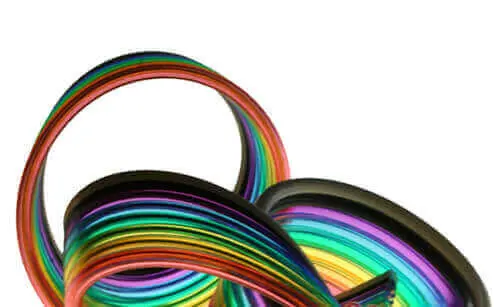 Rainbow plastic tubing